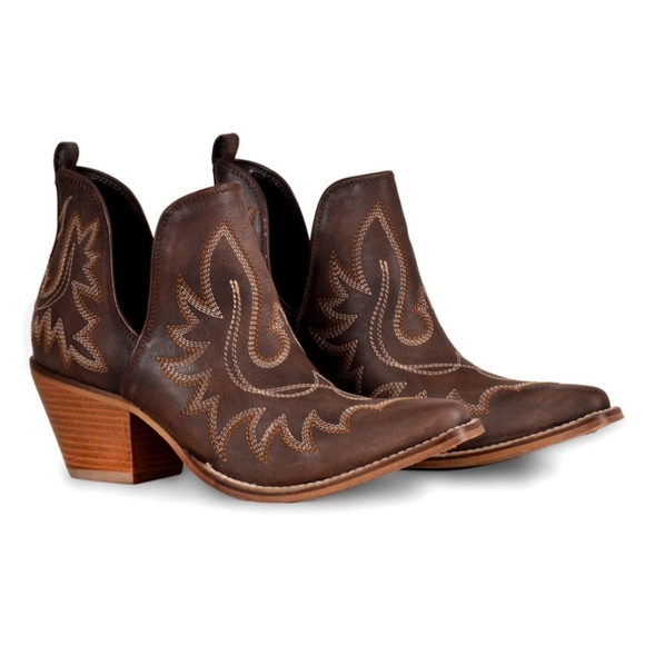 NWT Myra Boho Western Leather Ankle Booties - Picture 5 of 12